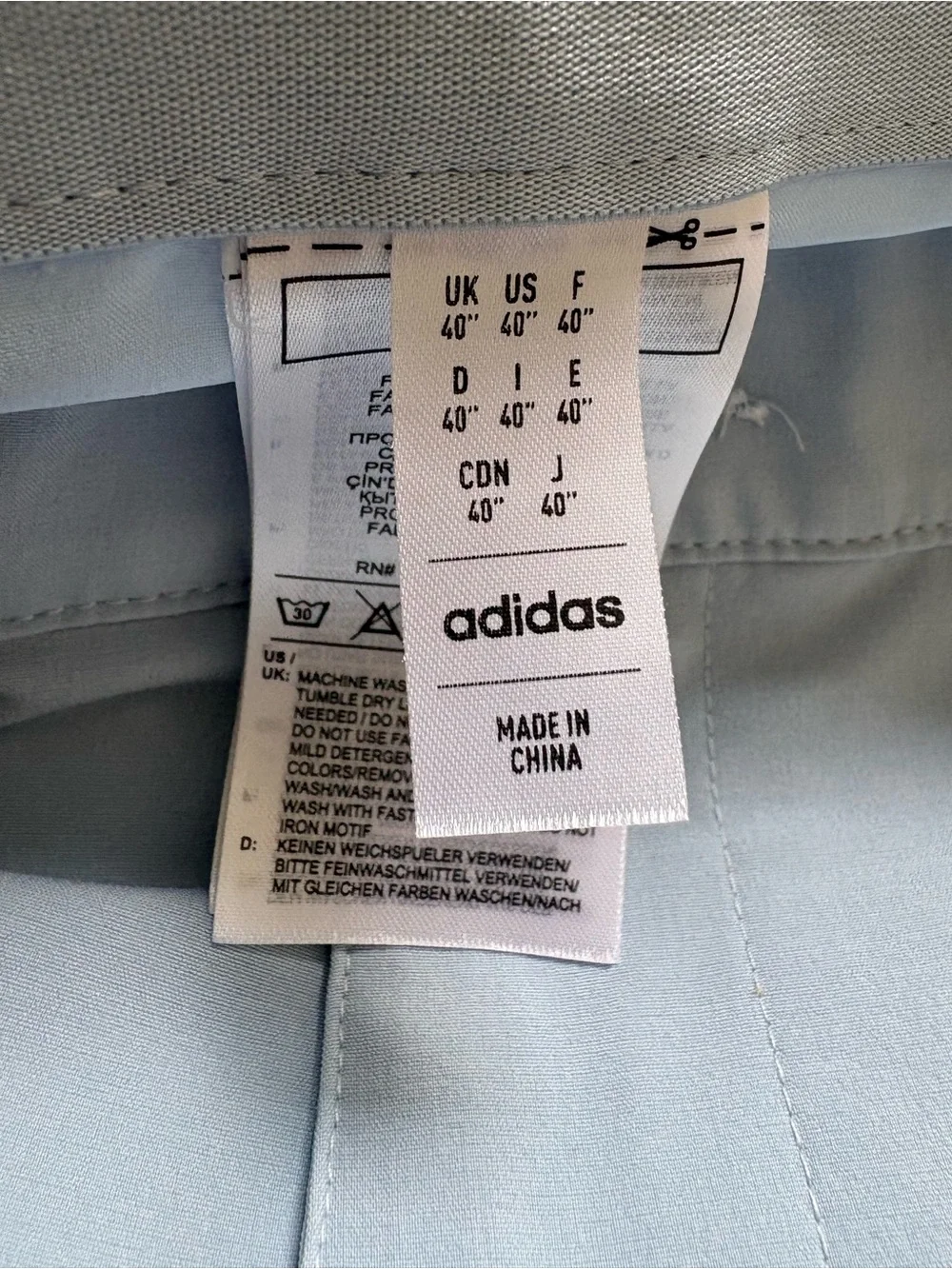 Adidas Light Blue Men’s Performance Golf Flat Front Shorts (40)